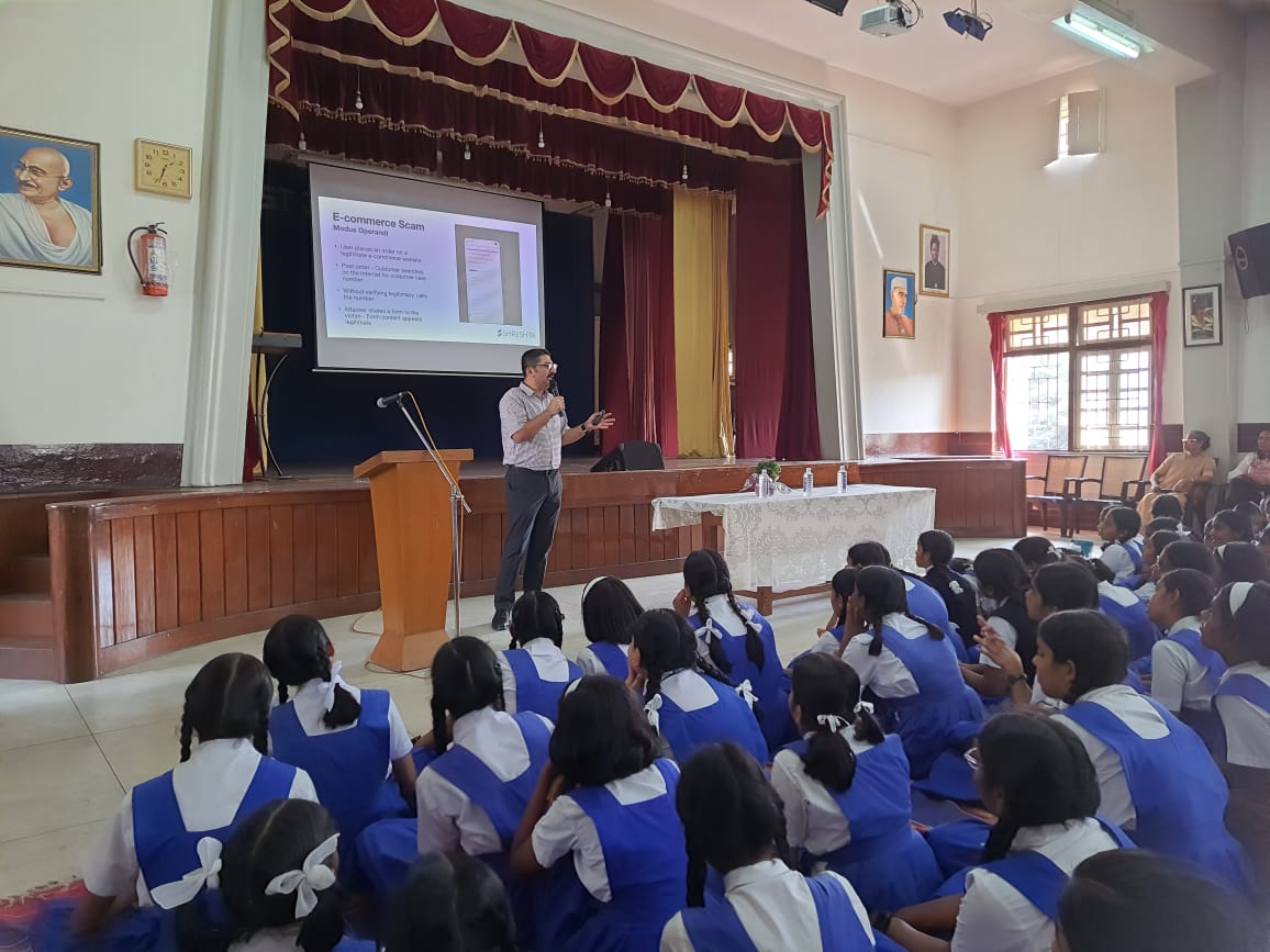 Cybersecurity awareness session at St. Joseph’s Canossian Convent Higher Secondary School